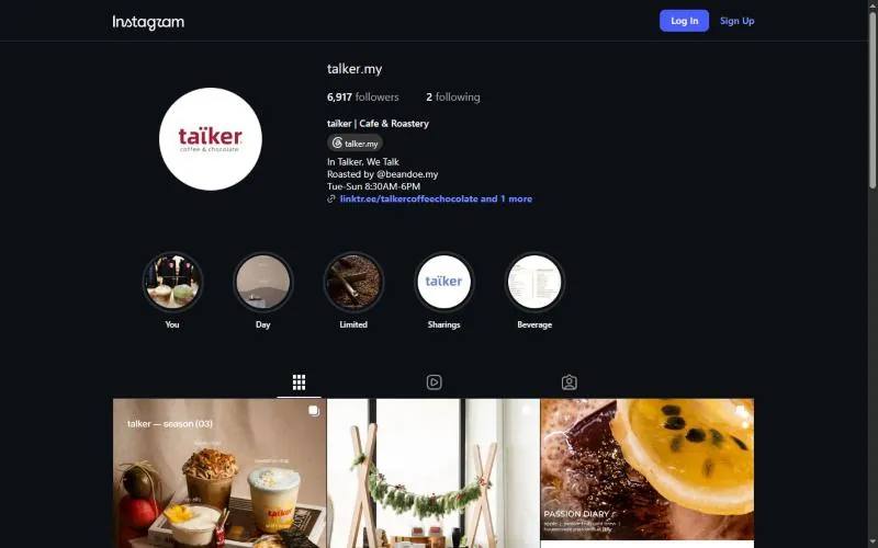 Talker Coffee & Chocolate on Instagram